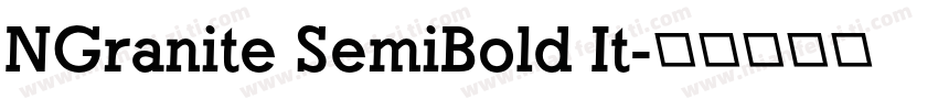NGranite SemiBold It字体转换